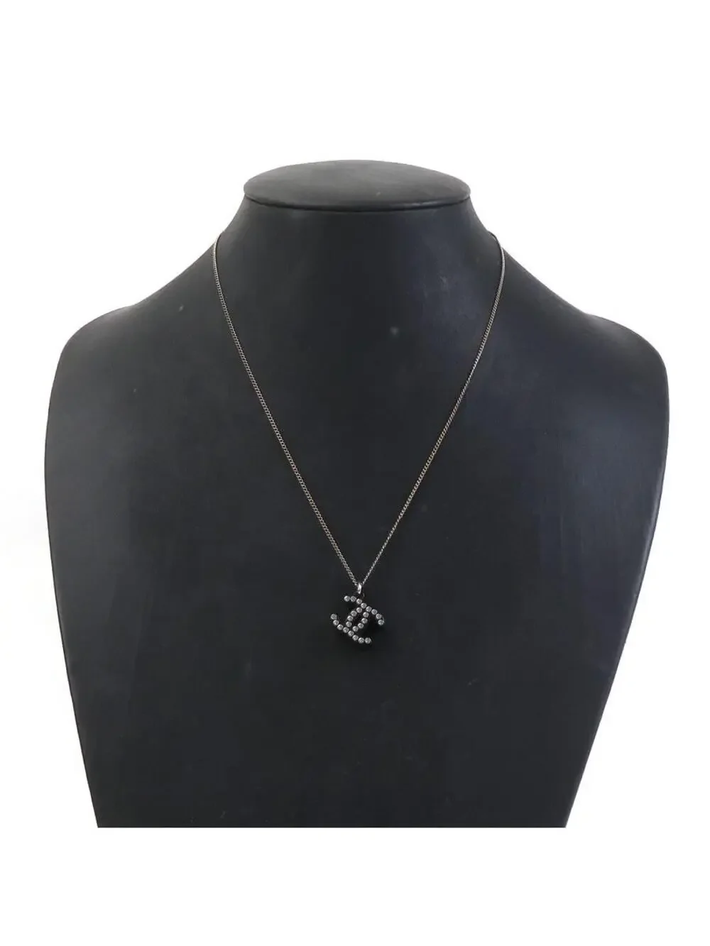 Auth Chanel Cc Logo Necklace #302987C37B